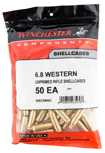 Winchester Unprimed 6.8 Western Rifle Brass