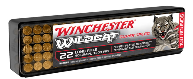 chester Wildcat Dynapoint Super Speed .22 Long Rifle 40 Grain Rimfire 100 Rounds WW22LRSSD Ammo