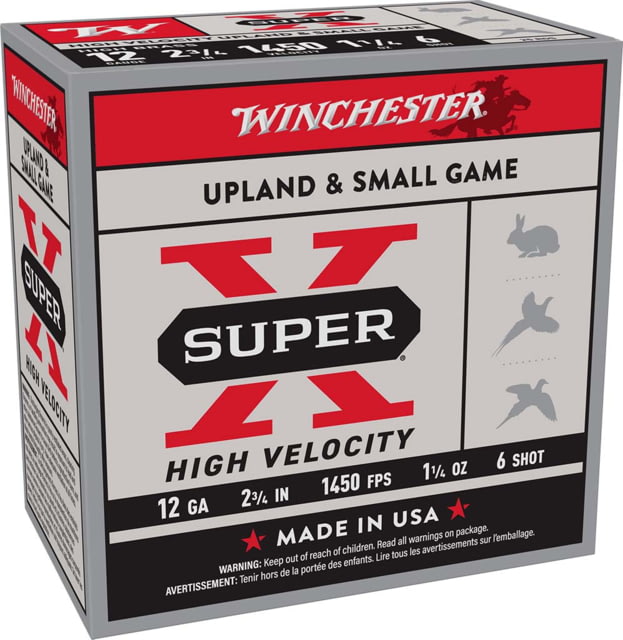 chester Super-X Hi-Veloctiy 12 Gauge 1.25 Oz 2.75 In Shotgun #6 25 Rounds Ammo
