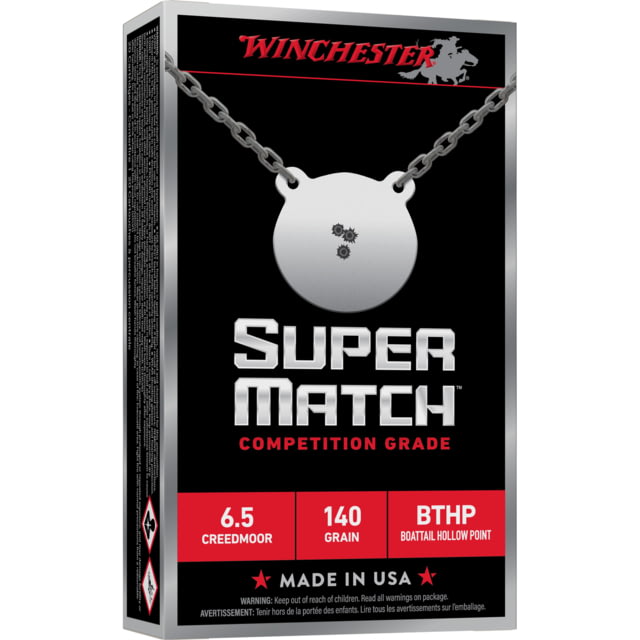 chester Ammunition Super Match 6.5 Creedmoor 140 Grain Boat Tail Hollow Point 20 Round Box Ammo