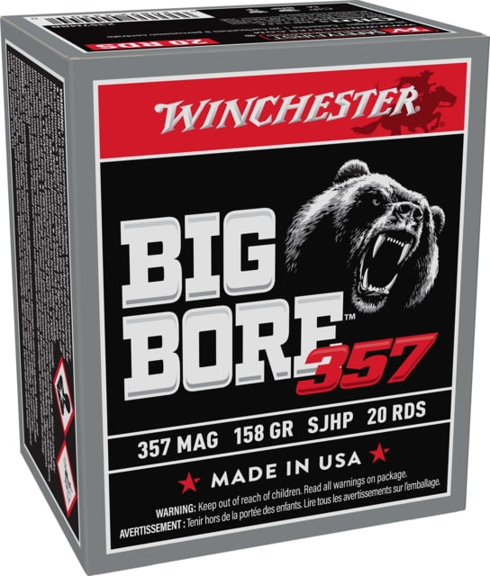 chester BIG BORE 357 Magnum 158 Grain Jacketed Hollow Point Brass Cased Pistol 20 Rounds Ammo