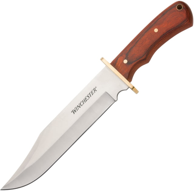 Winchester Extra Large Wood Bowie Knife 8.5in Stainless Steel Blade Wood BLK - Winchester