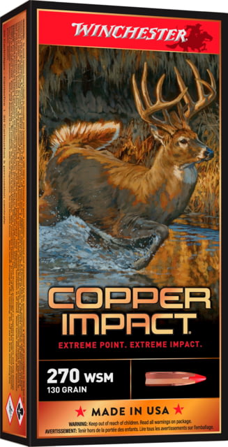 Winchester .270 Short Magnum Copper Rifle Ammo