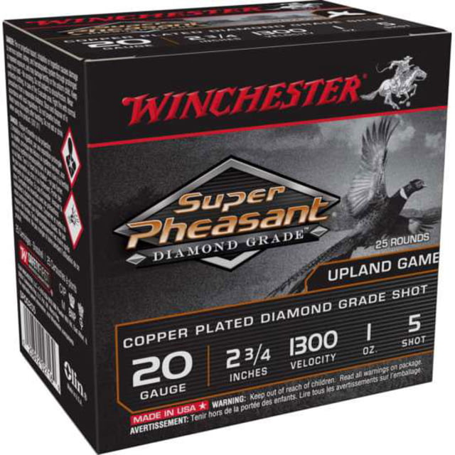 chester Diamond GRD Pheasant 20 Gauge 2 3/4in 5 Shot Shotgun 25 Rounds Ammo