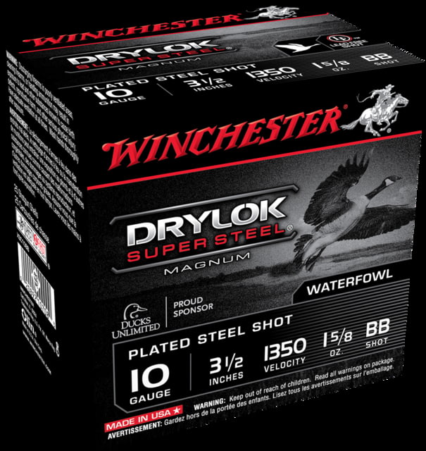 chester Drylok Super Steel 10 Gauge 1 5/8 Oz 3.5in Centerfire Shotgun 25 Rounds Ammo