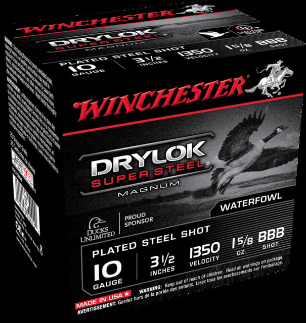 chester Drylok Super Steel 10 Gauge 1 5/8 Oz 3.5in Centerfire Shotgun 25 Rounds Ammo