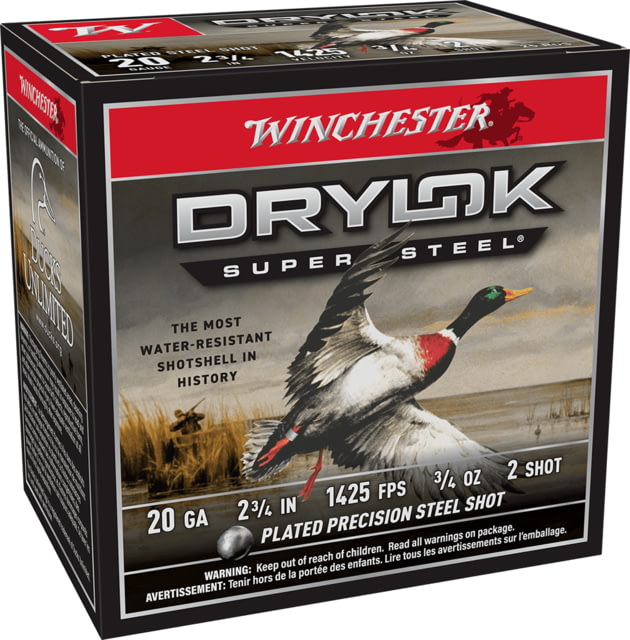 chester Drylok Steel Magnum 20 Gauge 3/4 Oz 2-3/4in Shotgun 25 Round Size 2 Ammo