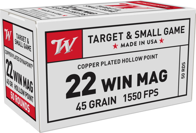 chester DYNAPOINT .22 Winchester Magnum Rimfire 45 Grain Copper Plated Hollow Point Rimfire 50 Rounds Ammo
