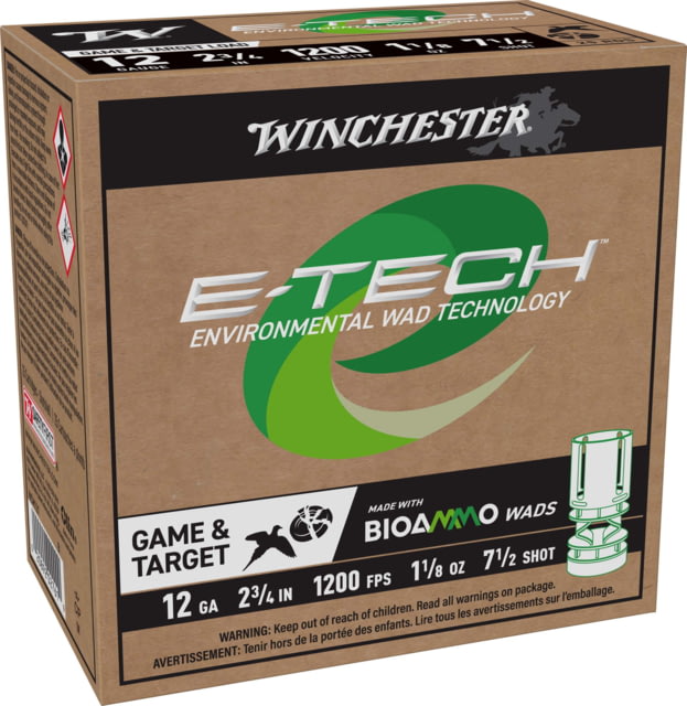 Winchester E-TECH 12 Gauge Shotshells - 25 Rounds