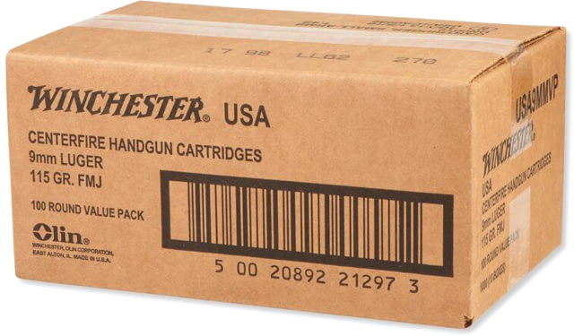 chester Handgun 9mm Luger 115 Gr FMJ 1190 Fps 1000/case Ammo