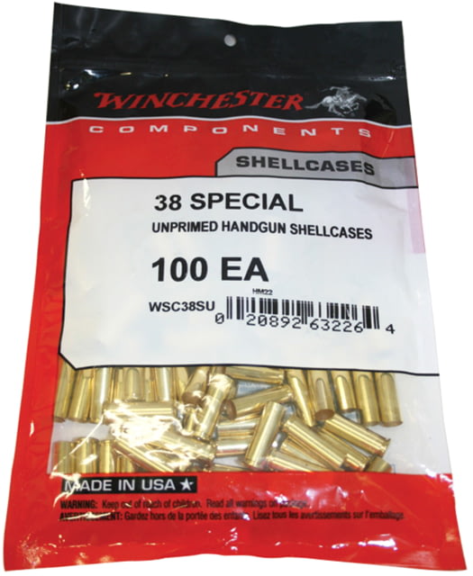 Winchester .38 Special Unprimed Brass Cases