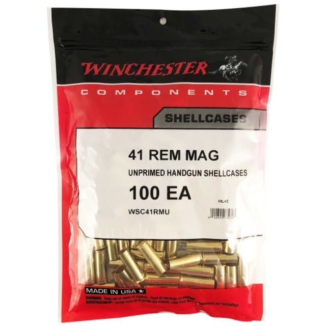 Winchester Handgun Brass .41 Remington Magnum Unprimed 100/Pack - Winchester