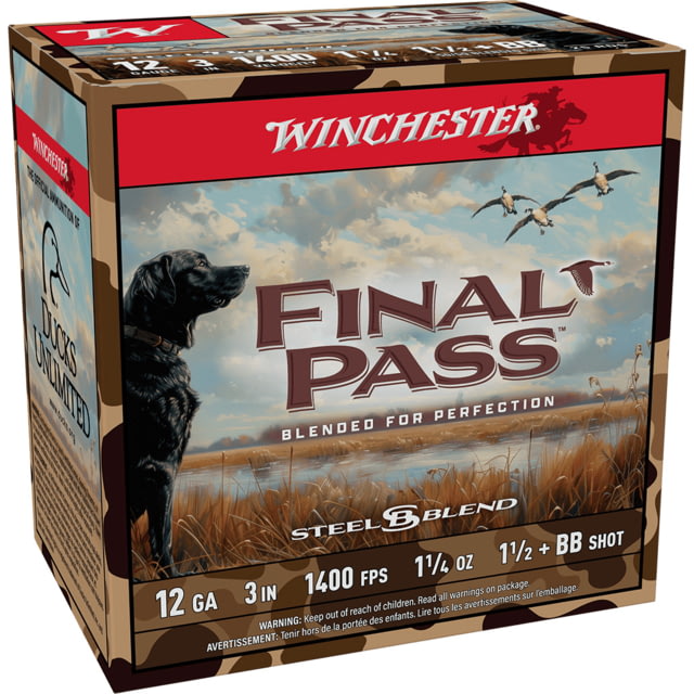 Winchester HS 12 Gauge 1-1/4 Oz 3 In Shotgun Ammo 25 Round BB And 1.5 Blend chester HS 12 Gauge 1-1/4 Oz 3 In Shotgun 25 Round BB And 1.5 Blend Ammo