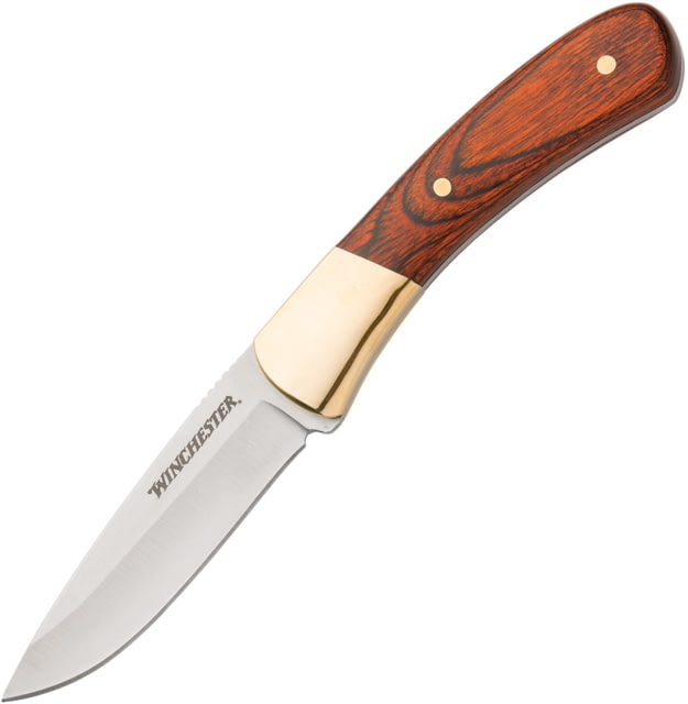 Winchester Small Wood Fixed Knife 3in Stainless Steel Blade Wood BLK - Winchester
