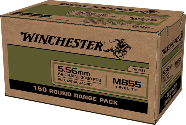 chester Lake City M855 Rifle 5.56mm 62gr FMJ 1255 Fps 600/ct Case Of 4-150 Boxes Ammo