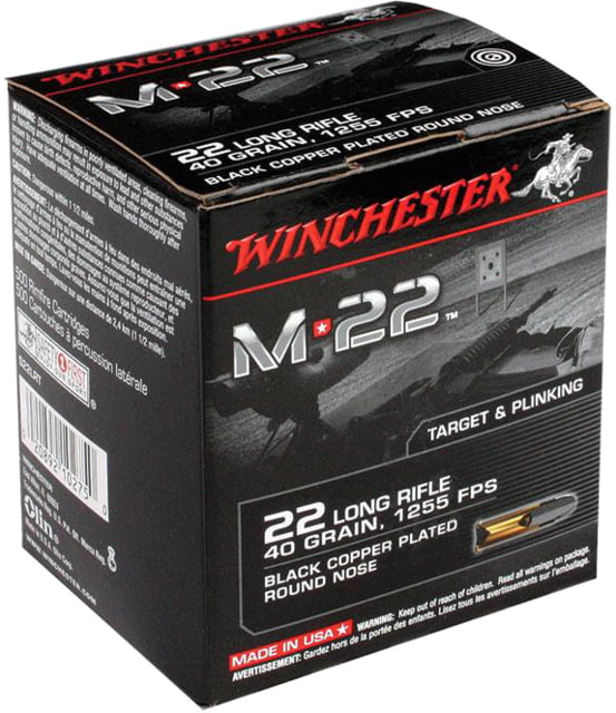 chester M-22 Rimfire Rifle .22 LR 40 Gr RN 500/Box Ammo