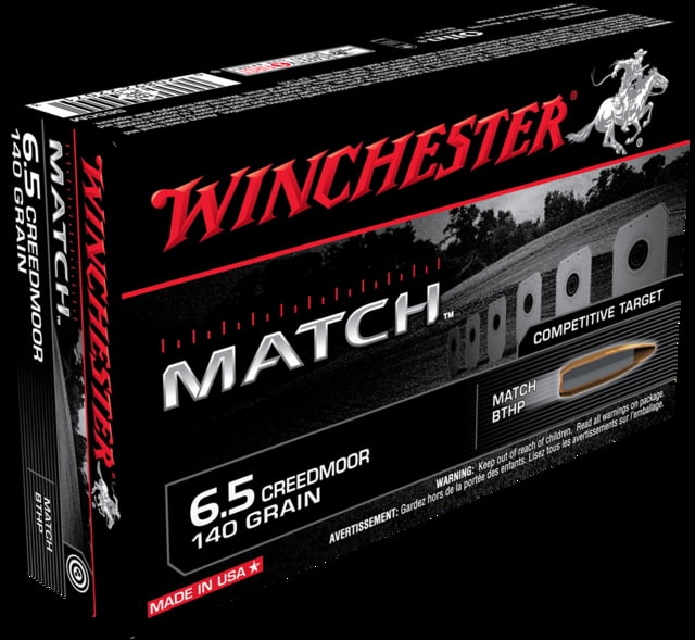 chester MATCH 6.5 Creedmoor 140 Grain Boat Tail Hollow Point Centerfire Rifle 20 Rounds Ammo