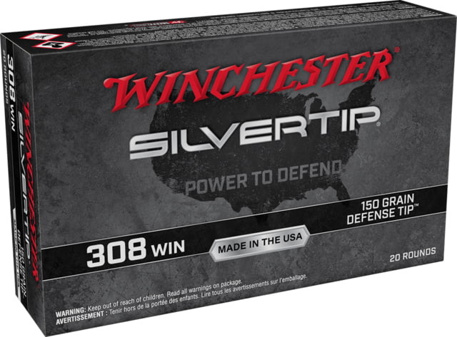 chester Silvertip Centerfire .308 Win. 150 Grain Defense Tip NPJ Rifle 20 Round Ammo