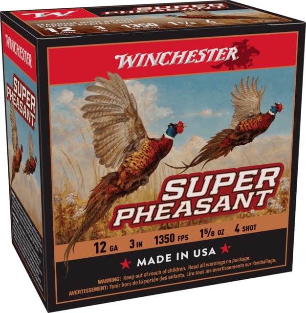 Winchester Super Pheasant 12 Gauge 1 5/8 Oz 3in Centerfire Shotgun Ammo 25 Rounds chester Super Pheasant 12 Gauge 1 5/8 Oz 3in Centerfire Shotgun 25 Rounds Ammo