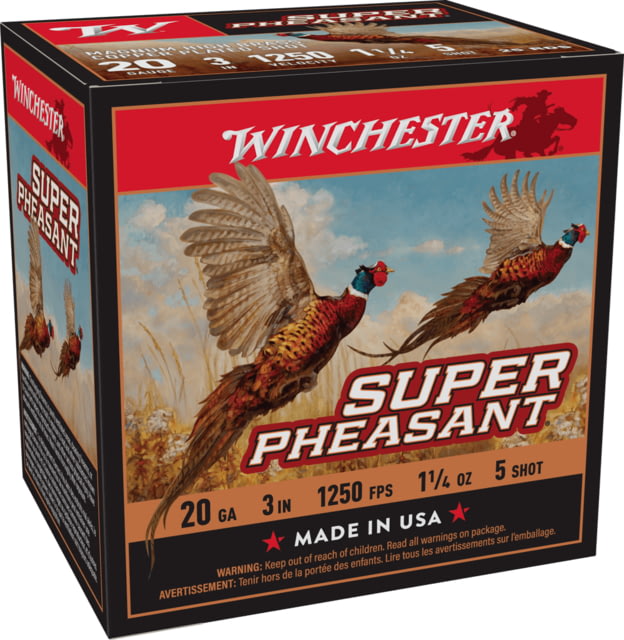 chester Super Pheasant 20 Gauge 1 1/4 Oz 3in Centerfire Shotgun 25 Rounds Ammo