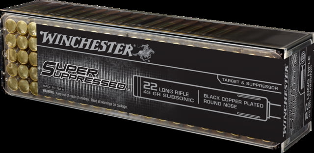 chester Super Suppressed .22 Long Rifle 45 Grain Lead Round Nose Suppressed Rimfire 100 Rounds Ammo