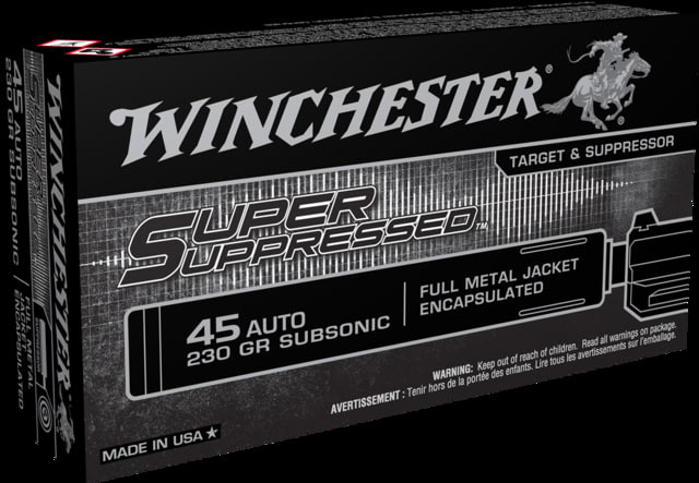 Winchester Super Suppressed .45 ACP Ammo
