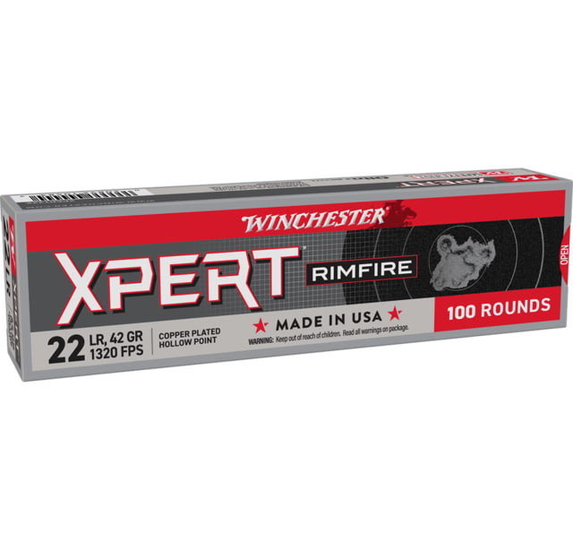 chester Super-X 22 Long Rifle 40 Grain Lead Round Nose Brass Cased 100 Rounds Xpert22X Ammo