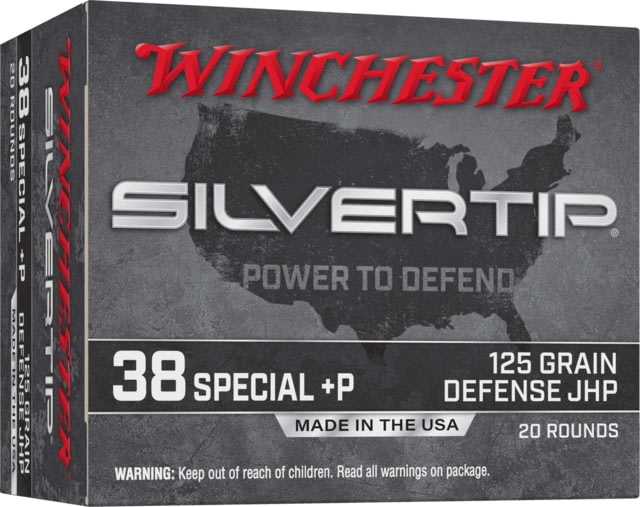 chester Super-X .38 Special P 125 Grain Silvertip Jacketed Hollow Point Pistol 20 Rounds Ammo