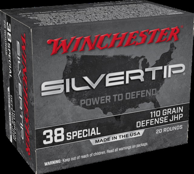 chester Super-X Handgun .38 Special 110 Grain Silvertip Jacketed Hollow Point Centerfire Pistol 20 Rounds Ammo