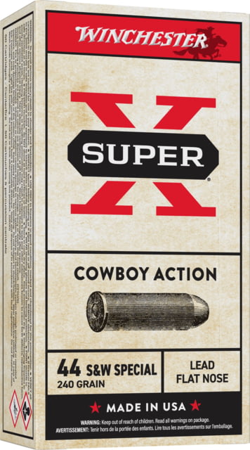 chester SUPER -X Handgun .45 Colt 250 Grain Lead Flat Nose Brass Cased Centerfire Pistol 50 Rounds Ammo