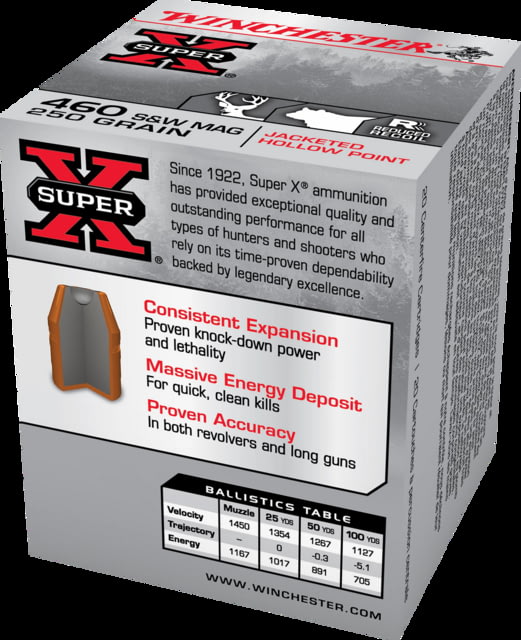 Winchester Super-X .460 S&W Handgun Ammo