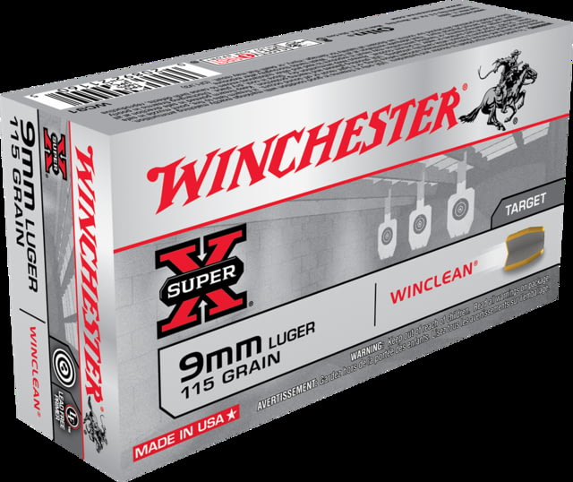 Winchester Super-X 9mm Luger Ammo 50 Rounds