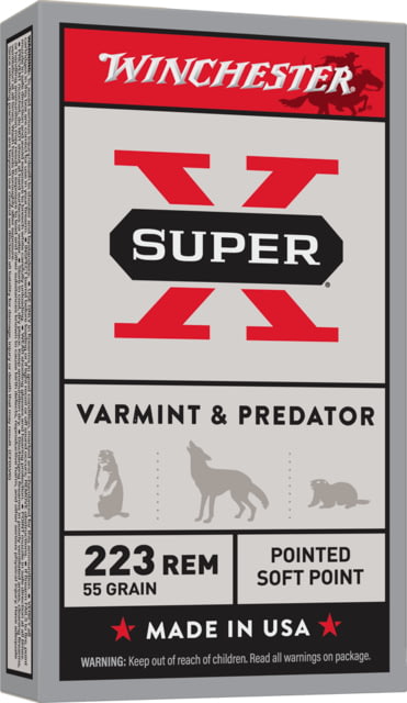 chester Super-X RIFLE .223 Remington 55 Grain Jacketed Soft Point Brass Cased Centerfire Rifle 20 Rounds Ammo