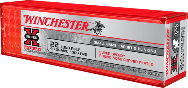 chester Super-X RIMFIRE .22 Long Rifle 40 Grain Copper Plated Lead Round Nose Rimfire 2000 Round Ammo