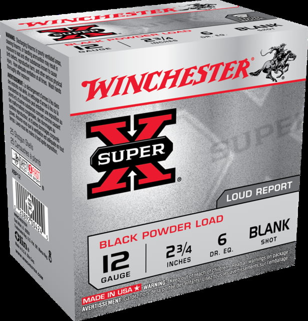 Winchester Super-X Shotshell 12 Gauge 0 grain Blank Ammo 25 Rounds
