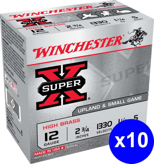 chester Super-X Shotshell 12 Gauge 1 1/4 Oz 2 3/4 In Size 5 Centerfire Shotgun 250 Rounds Ammo