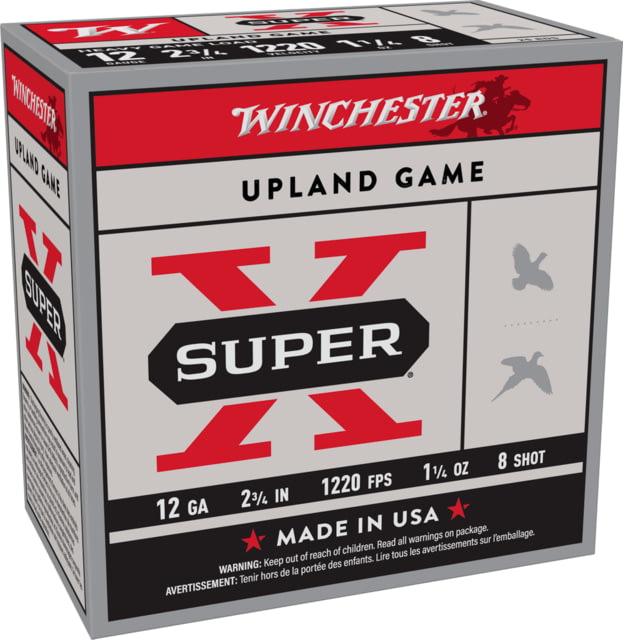 chester Super-X Shotshell 12 Gauge 1 1/4 Oz 2.75in Centerfire Shotgun 25 Rounds Ammo