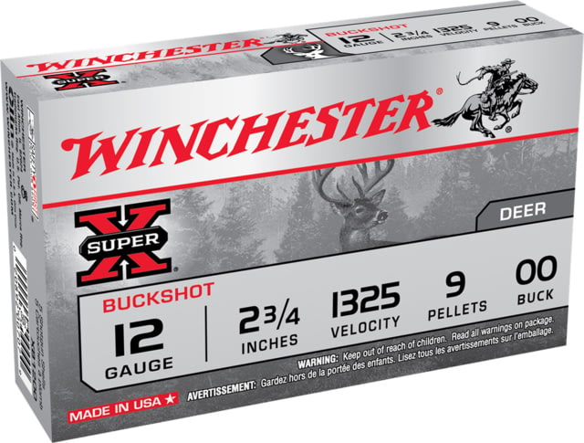 chester Super-X 12 Gauge 2.75in 00 Buck Centerfire Shotgun 15 Rounds Ammo