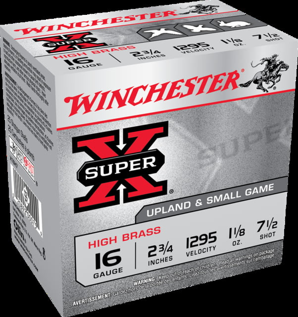 chester Super-X Upland 16 Gauge 1.12oz 2.75in Size 7.5 Centerfire Shotgun 25 Rounds Ammo