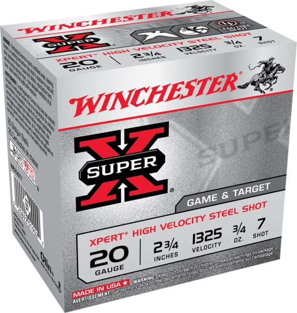 chester Super-X Shotshell 20 Gauge 3/4 Oz 2.75in Centerfire Shotgun 100 Rounds Ammo