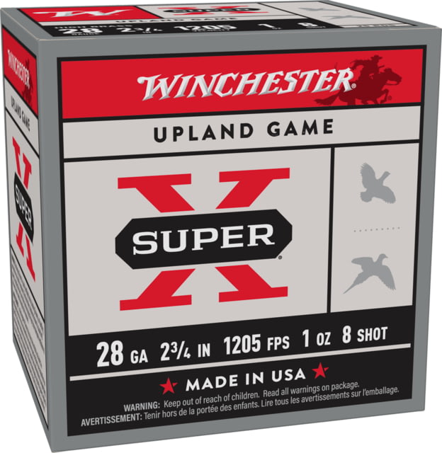 chester Super-X Shotshell 28 Gauge 1 Oz 2.75in Centerfire Shotgun 25 Rounds Ammo
