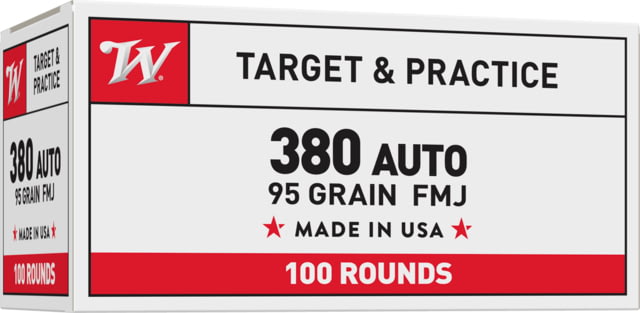 Winchester .380 ACP 95 Grain FMJ Ammunition