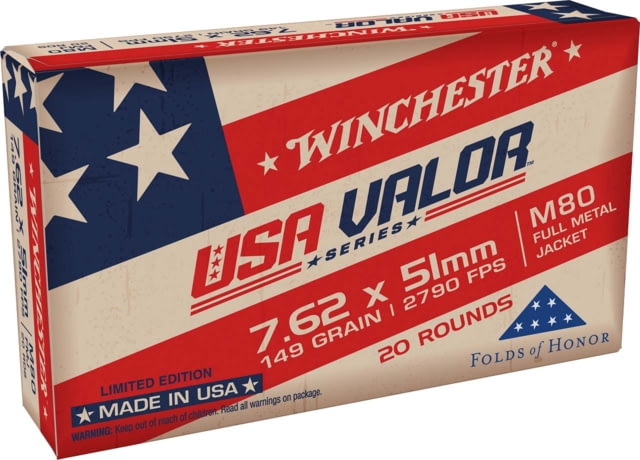chester USA 7.62x51mm 149 Grain Full Metal Jacket Rifle 20 Round Ammo