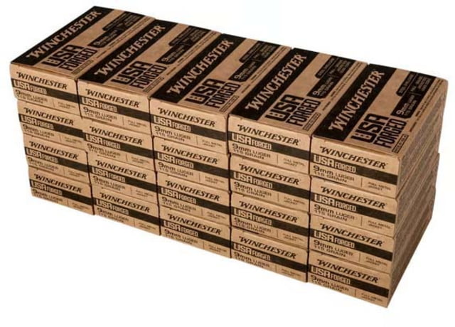 chester USA Forged 9MM Luger 115 FMJ Steel 500 Rounds Boxed Ammo