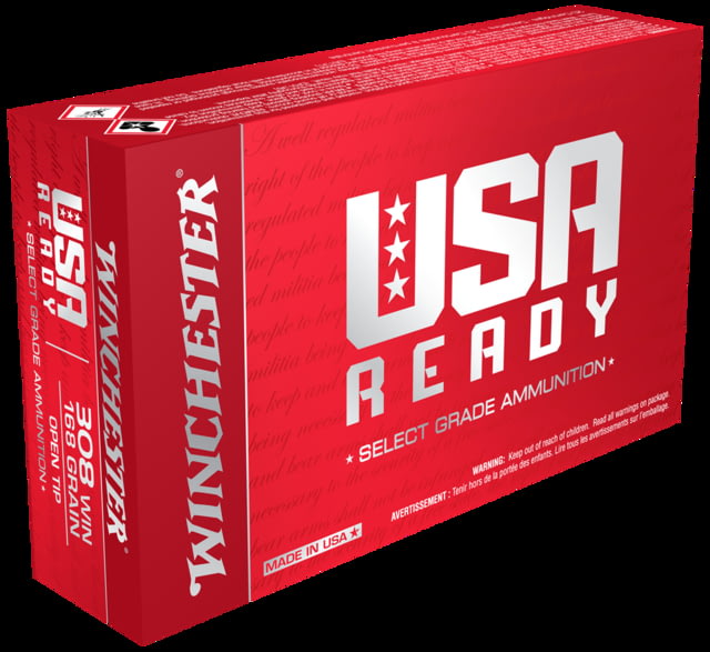 chester USA READY .223 Remington 62 Grain Open Tip Centerfire Rifle 20 Rounds Ammo