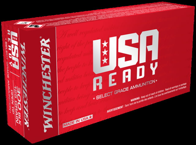 chester USA READY .300 AAC Blackout 125 Grain Open Tip Centerfire Rifle 20 Rounds Ammo