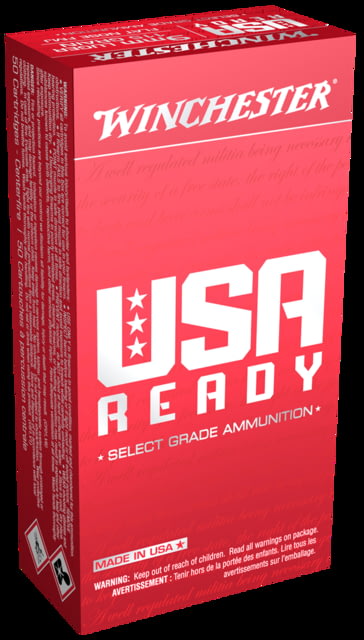 chester USA READY 9mm Luger 115 Grain Full Metal Jacket Flat Nose Brass Cased Centerfire Pistol 50 Rounds Ammo