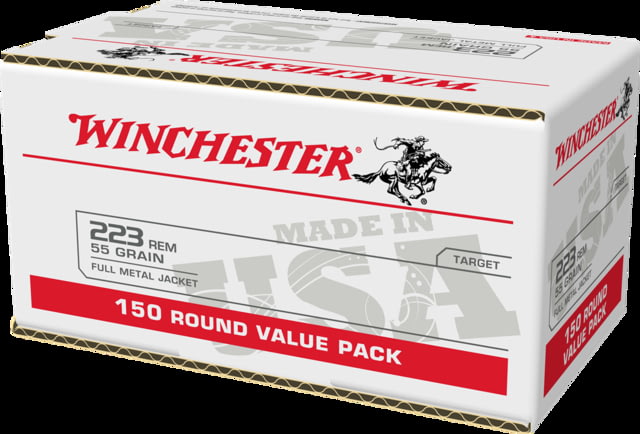 chester USA RIFLE .223 Remington 55 Grain Full Metal Jacket Brass Cased Centerfire Rifle 150 Rounds Ammo