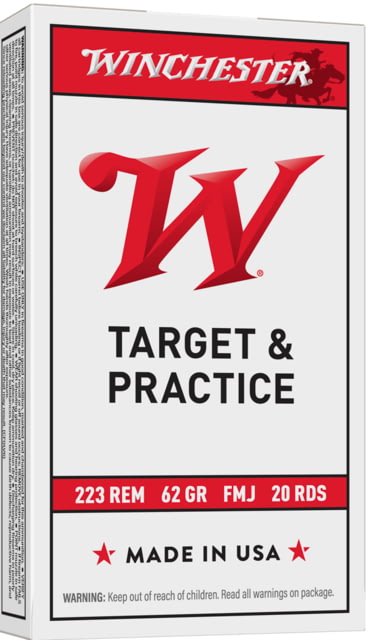 chester USA White Box .223 Remington 62 Grain Full Metal Jacket Brass Rifle 20 Rounds USA223R3 Ammo