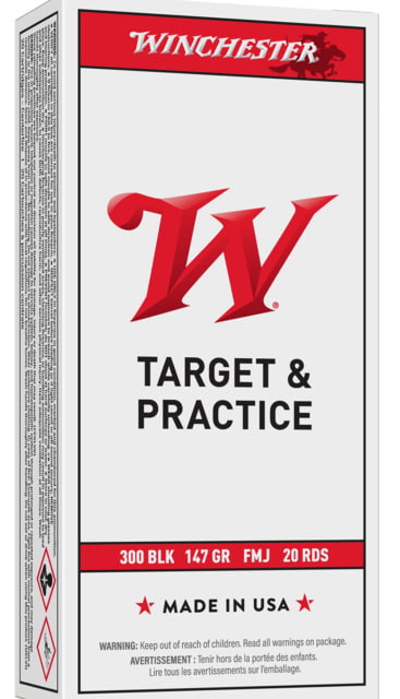 chester USA White Box 300 Blackout 147 Grains Full Metal Jacketed Brass Rifle 20 Rounds Ammo